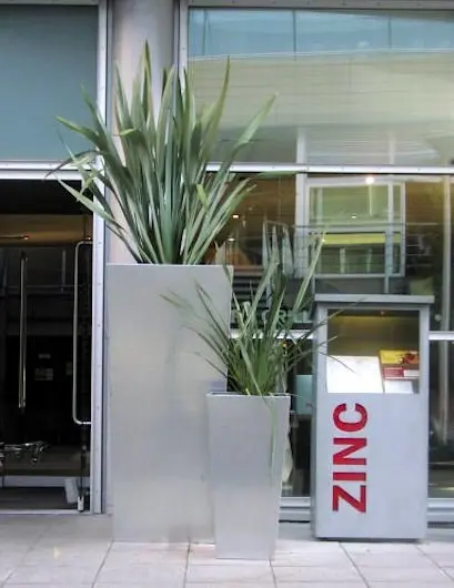 galvanised planters