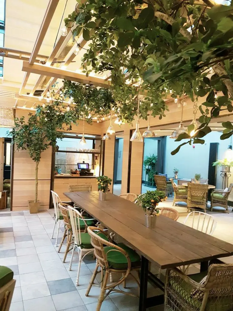Bespoke artificial high level planting scheme restaurant 1