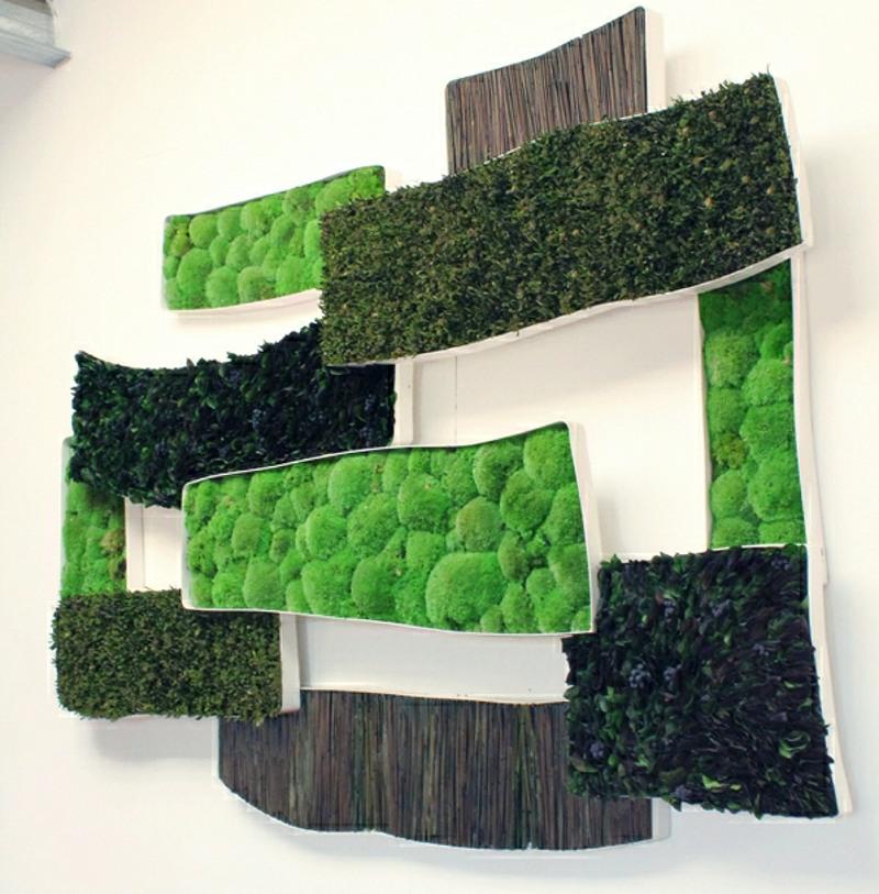 Preserved layered moss art