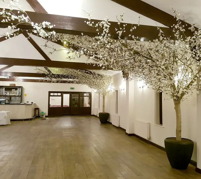 ceiling blossom trees in hotel