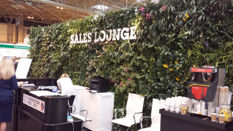 Artificial green wall for exhibition