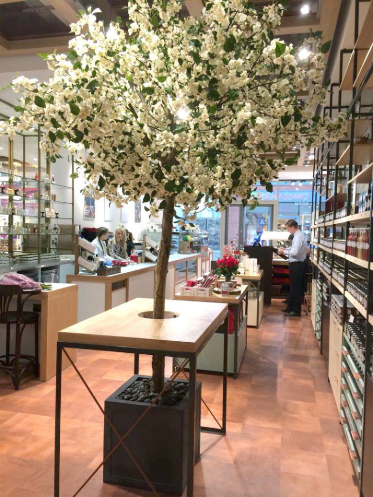 Double White Artificial Blossom Tree Patisserie