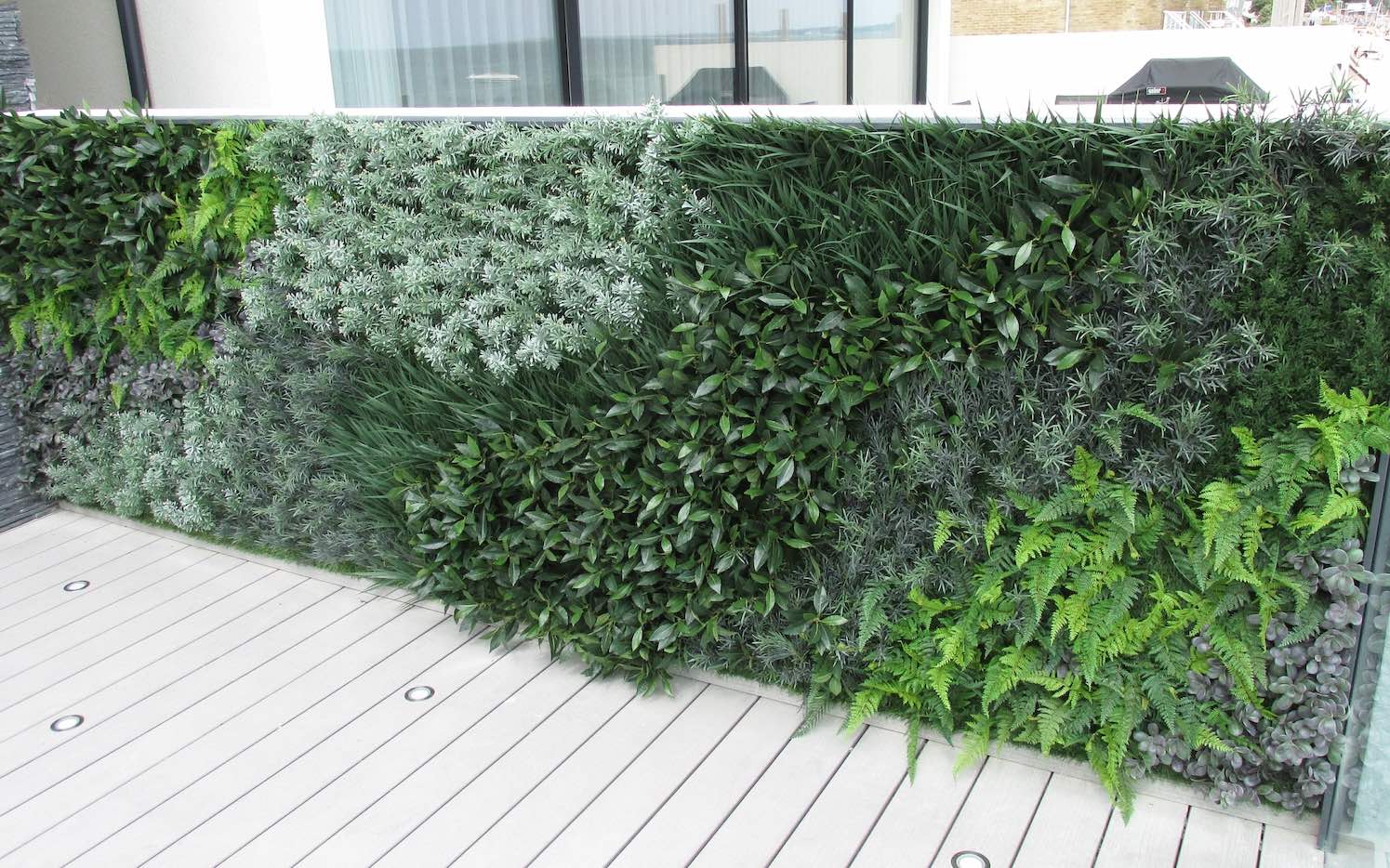 Artificial green wall outdoors natural look