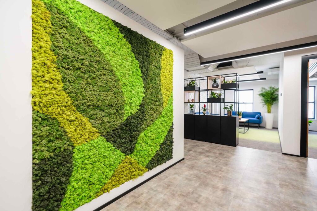 Preserved moss art wall Office